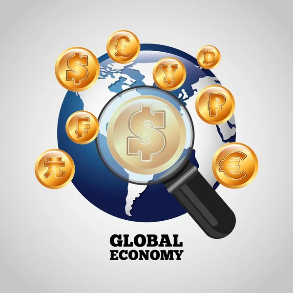 Diseño de economía global — Vector de stock