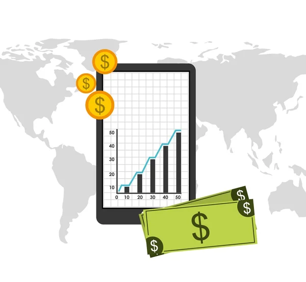 Concepção da economia global — Vetor de Stock