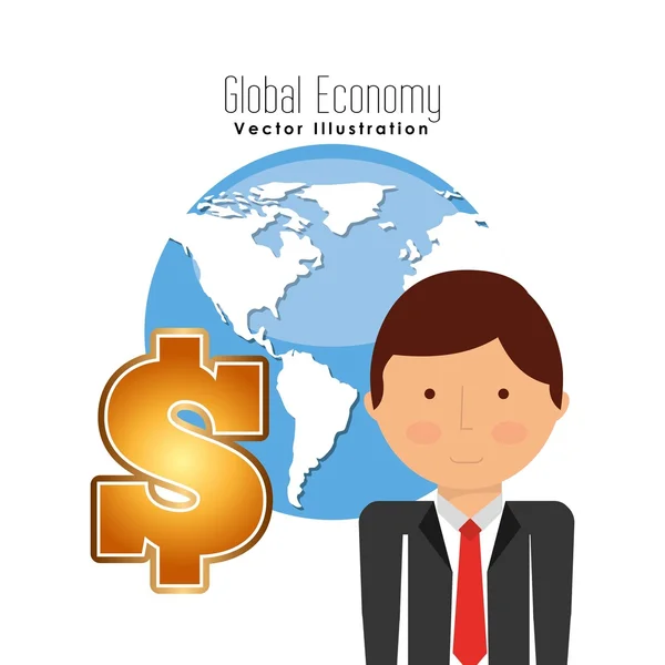 글로벌 경제 디자인 — 스톡 벡터
