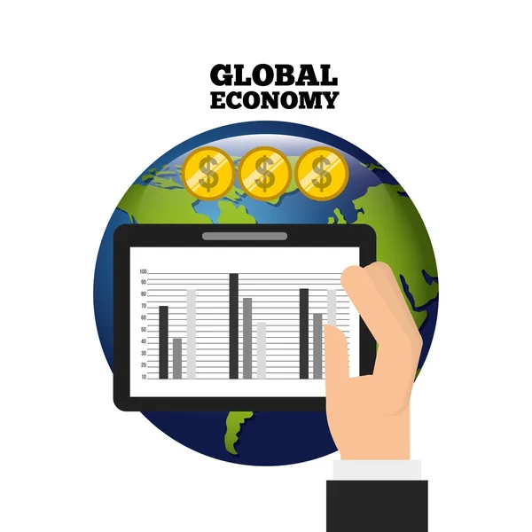 Concepção da economia global — Vetor de Stock