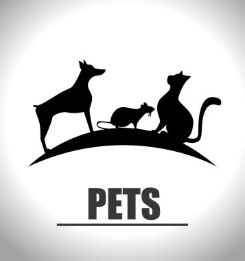 Evcil hayvanlar ve hayvanlar grafik tasarım