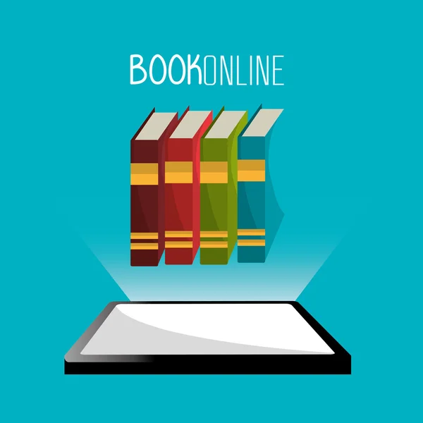 E-learning en on line boeken — Stockvector