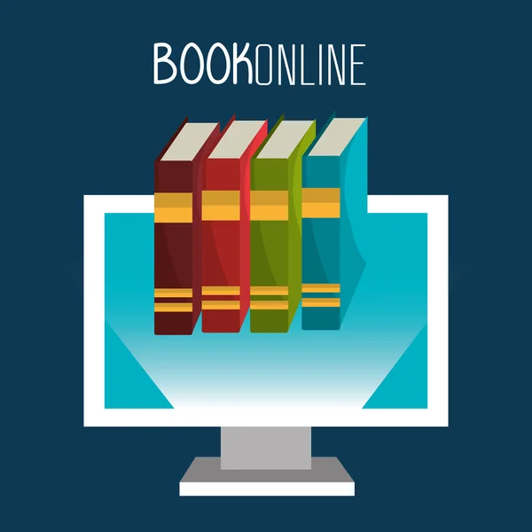 E-learning en on line boeken — Stockvector