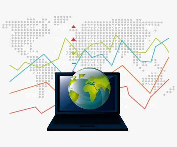 Pénz és a globális gazdaság — Stock Vector