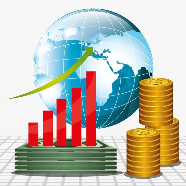 Money and global economy — Stock Vector