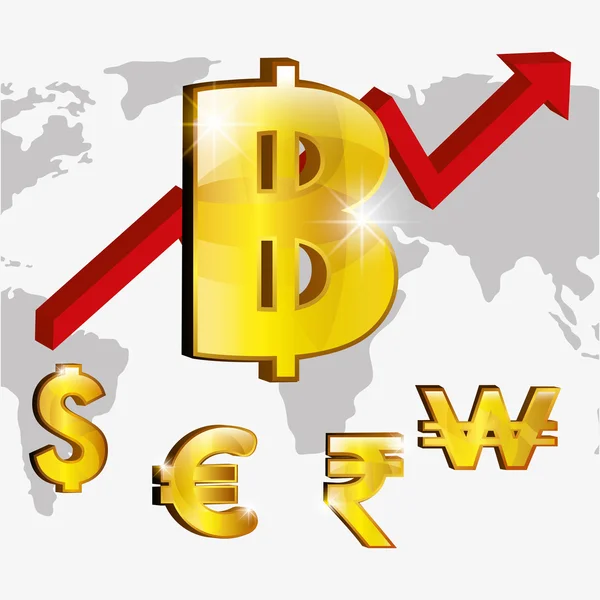 お金と世界経済 — ストックベクタ