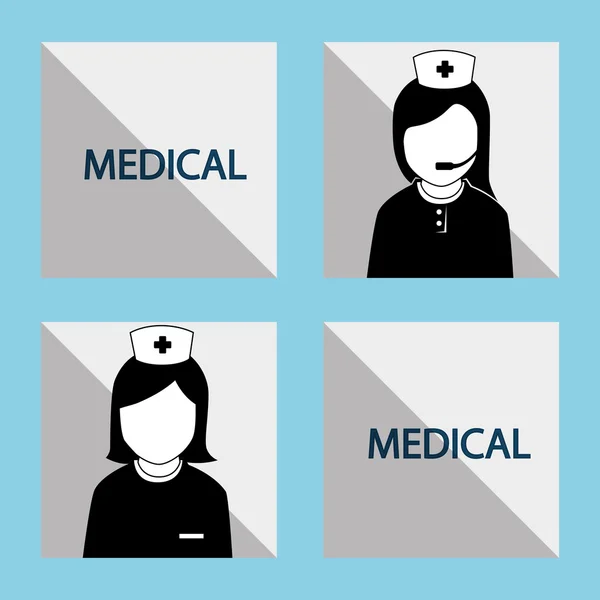 Medische gezondheidszorg pictogram — Stockvector