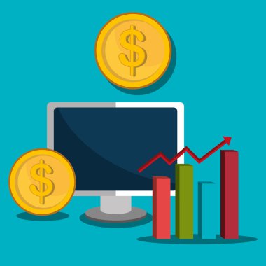 Borsa ve ekonomi grafik tasarım