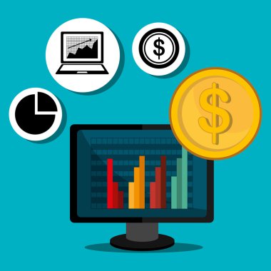 Borsa ve ekonomi grafik tasarım