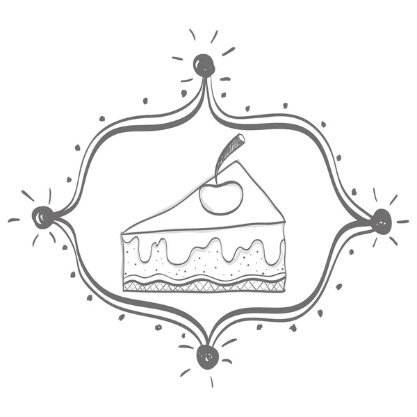 Десерт и сладкий графический дизайн — стоковый вектор