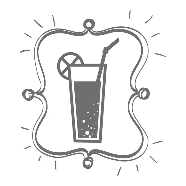 Koktejlové nápoje pohár — Stockový vektor