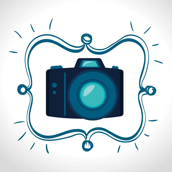 Fotografía y diseño gráfico de cámara — Archivo Imágenes Vectoriales