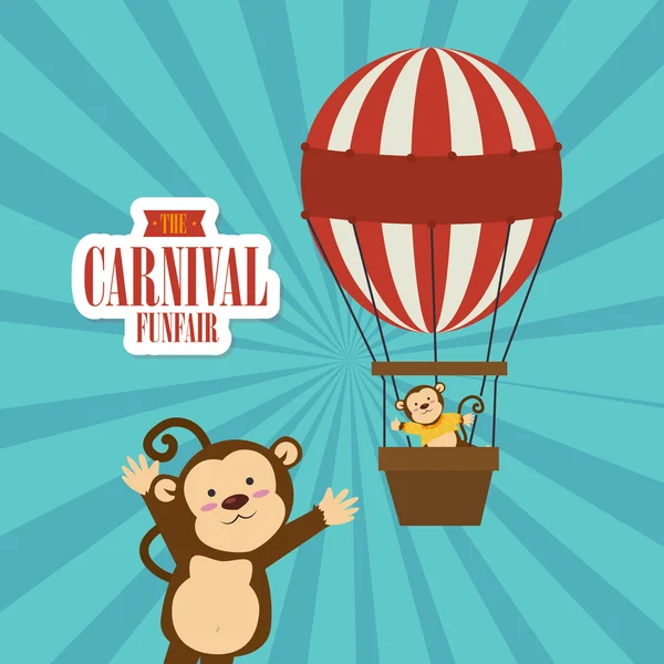 Feria de carnaval de circo — Vector de stock