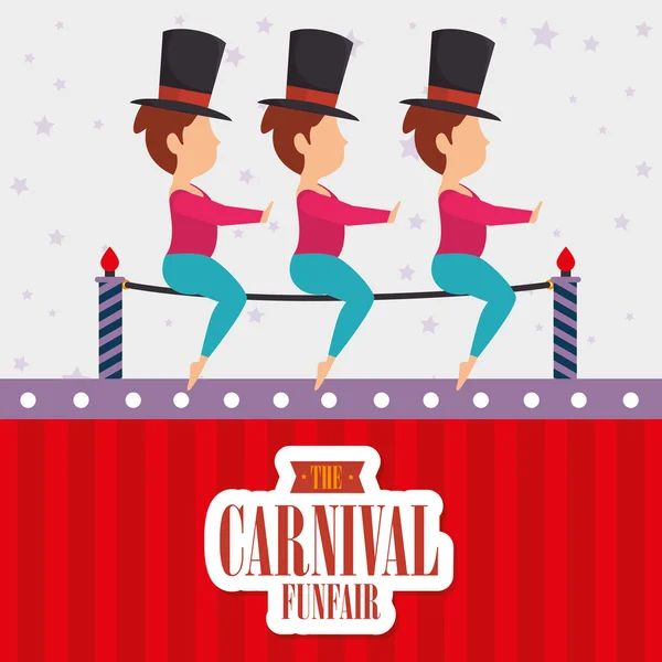 Cirkusz karnevál vidámparki — Stock Vector
