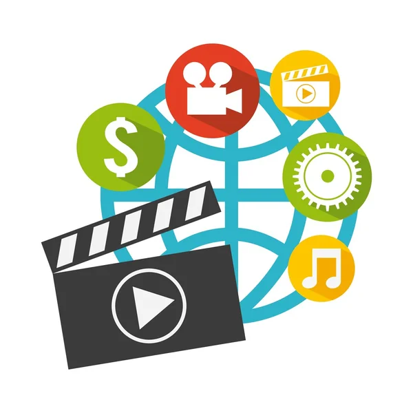 Video player design — Stock Vector