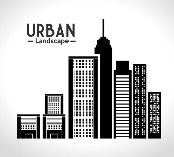 Aménagement urbain et urbain — Image vectorielle