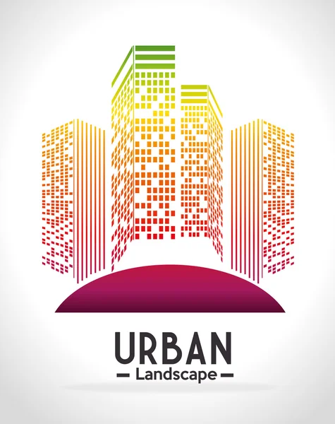 Projeto urbano e paisagístico — Vetor de Stock