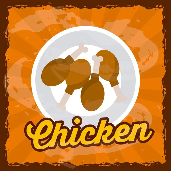 Diseño de carne de pollo — Vector de stock