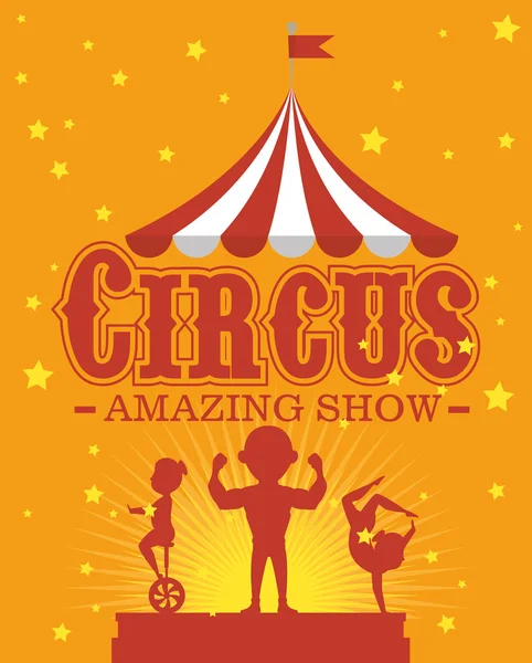 Intrattenimento carnevale Circus — Vettoriale Stock