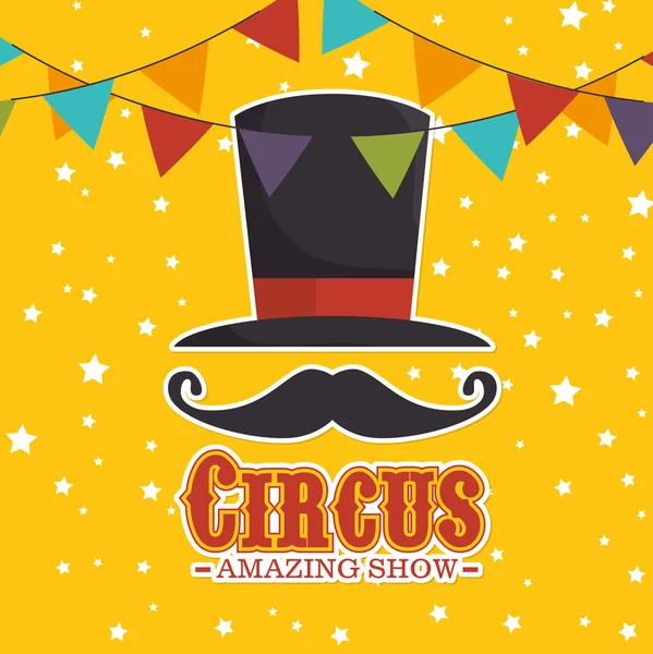 Carnaval de circo entretenimento — Vetor de Stock