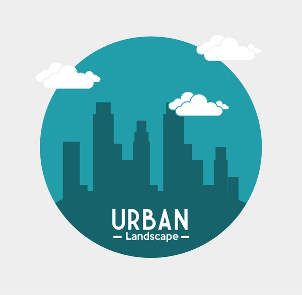 Urban byggnader grafik — Stock vektor