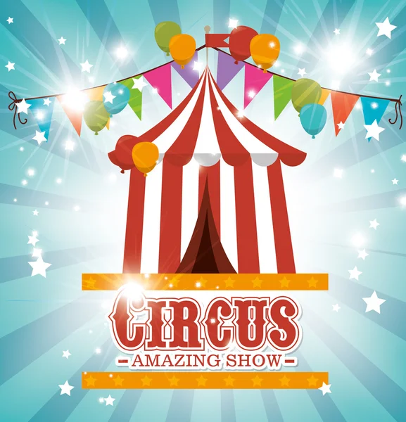 Intrattenimento carnevale Circus — Vettoriale Stock