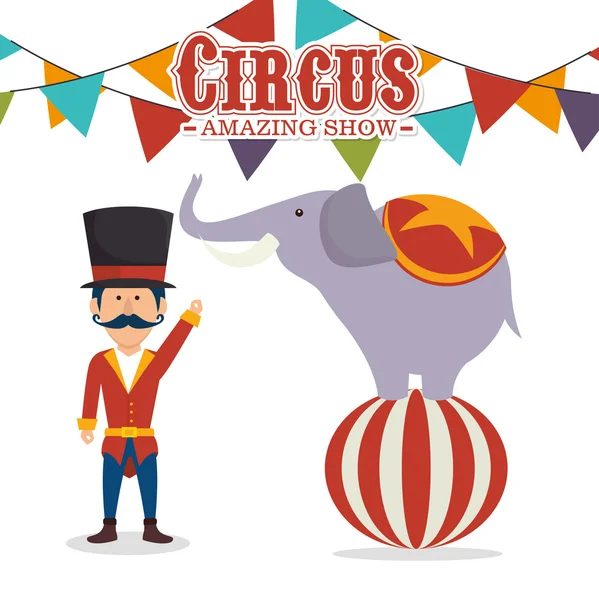 Circus carnaval entertainment — Stockvector