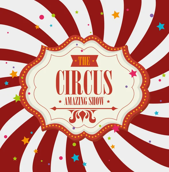 Cirque de divertissement de carnaval — Image vectorielle