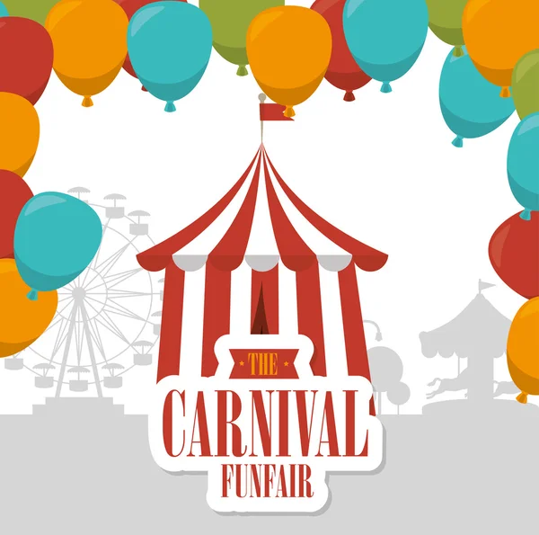 Carnaval de circo entretenimento — Vetor de Stock