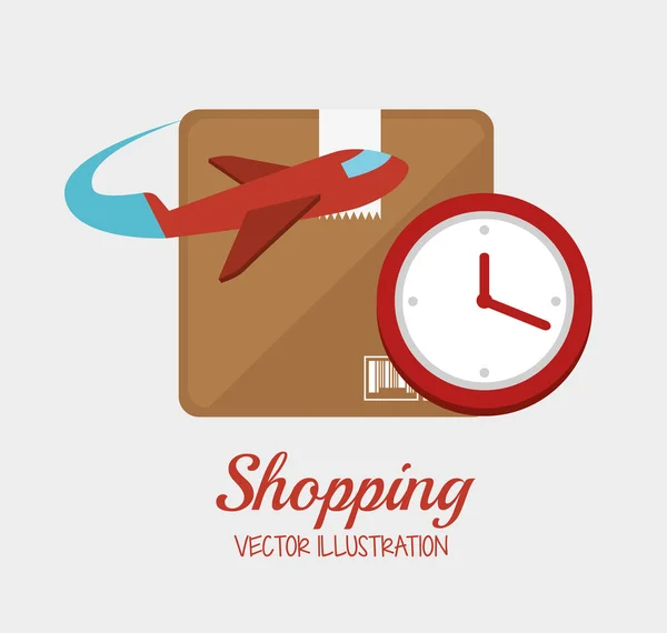 Commercio elettronico e shopping — Vettoriale Stock