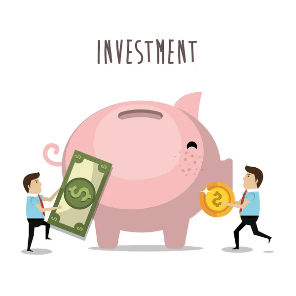 Epargne et investissement — Image vectorielle