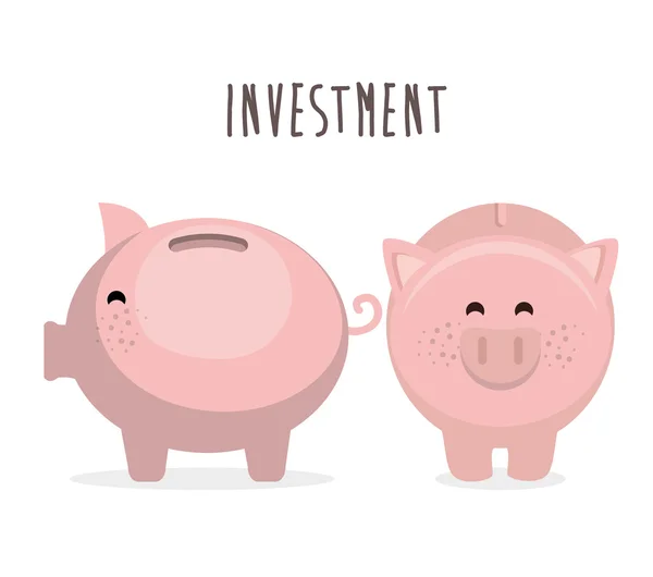 Epargne et investissement — Image vectorielle