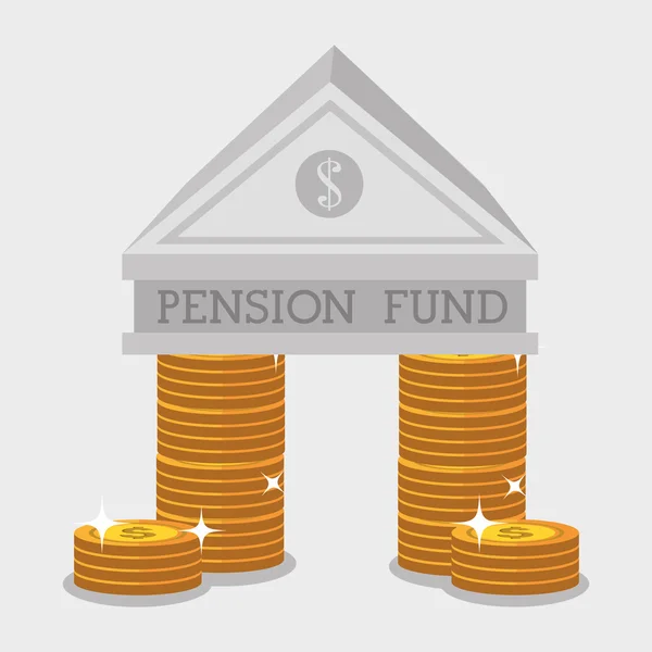 Денежный пенсионный фонд — стоковый вектор
