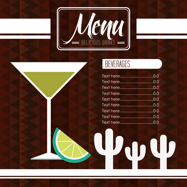 Design des boissons mexicaines — Image vectorielle