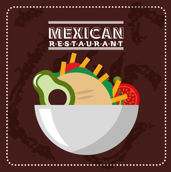 Diseño de alimentos mexicanos — Vector de stock