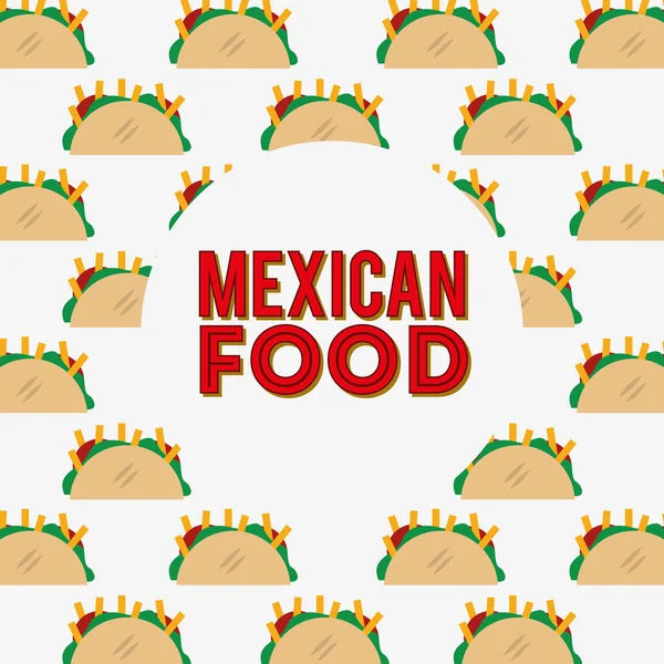 Diseño de alimentos mexicanos — Vector de stock