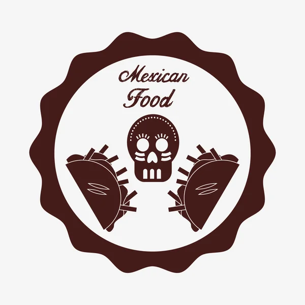 Diseño de alimentos mexicanos — Vector de stock