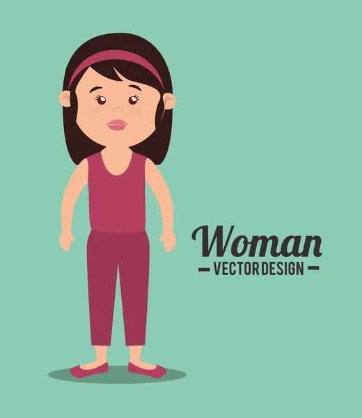 Woman body cartoon — Stock Vector