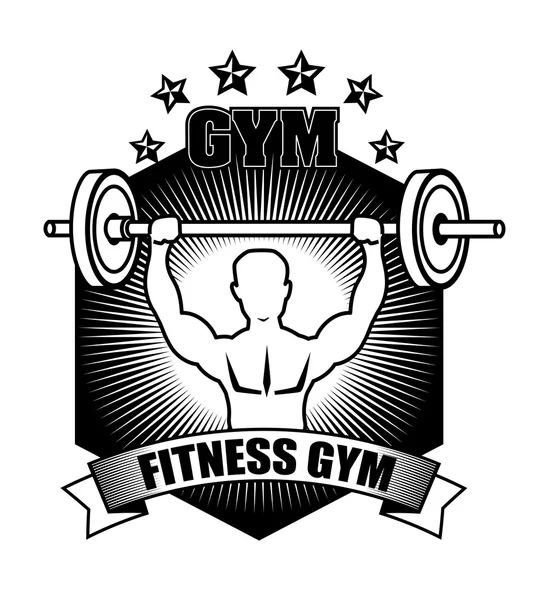 Gimnasio y estilo de vida fitness — Vector de stock