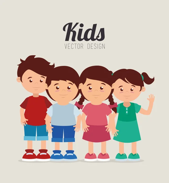 Kids cartoon design — Stock Vector