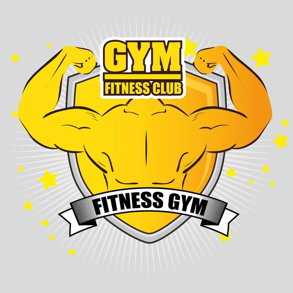 Gimnasio y estilo de vida fitness — Vector de stock