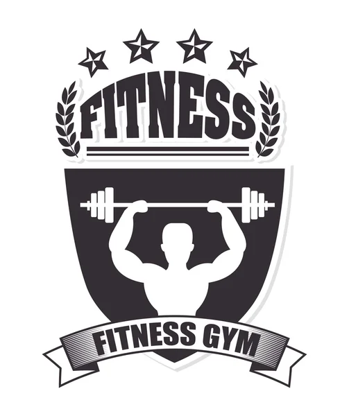 Gimnasio y estilo de vida fitness — Vector de stock