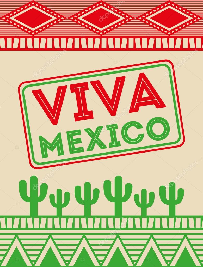 Diseño de Viva México — Archivo Imágenes Vectoriales © yupiramos #95618026