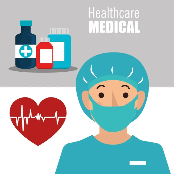 Santé médicale graphique — Image vectorielle
