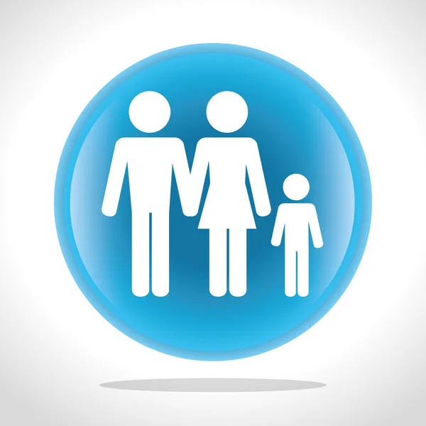 Familie pictogram pictogram — Stockvector