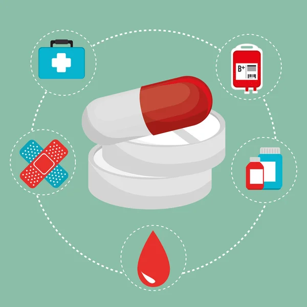 医療ヘルスケア グラフィック — ストックベクタ