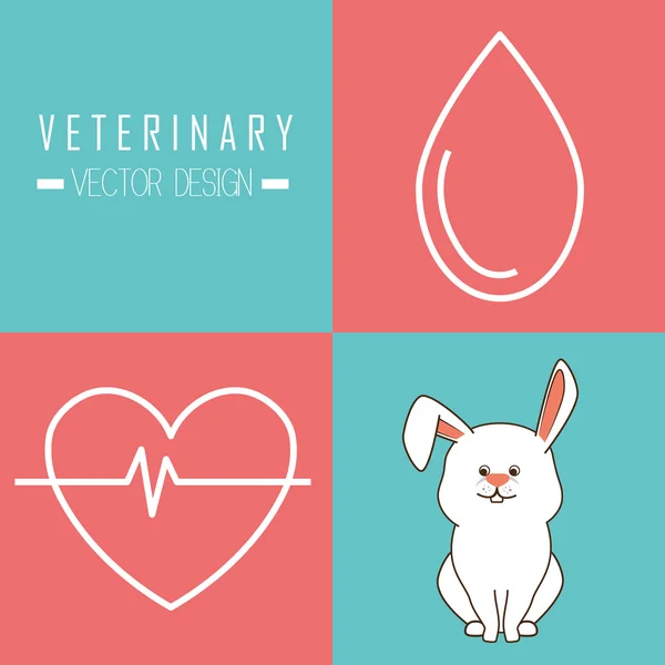 Veterinary clinic healthcare — Stock Vector