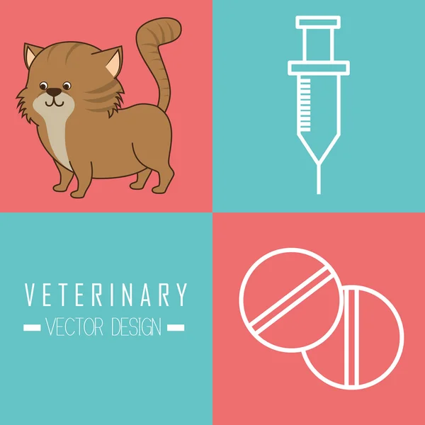 Veterinary clinic healthcare — Stock Vector