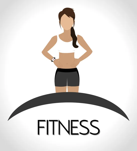 Gimnasio y estilo de vida fitness — Vector de stock