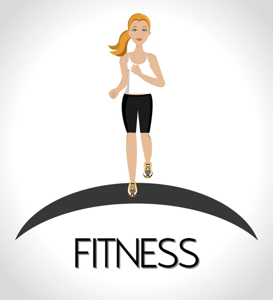 Gimnasio y estilo de vida fitness — Vector de stock